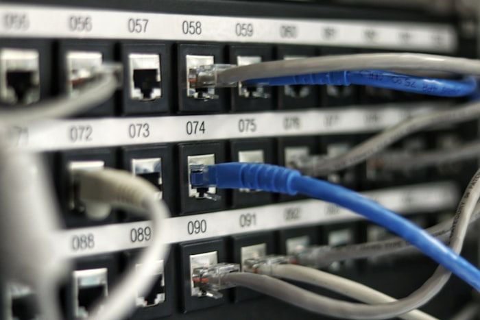Structured data and network cabling in a communications rack